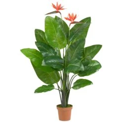 58 Inch Artificial Bird Of Paradise Plant: Potted