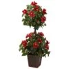 39 Inch Artificial Hibiscus Topiary: Limited UV Protection -Artificial Trees Shop NEA2620 ZM 1