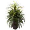 36 Inch Artificial Mixed Greens & Cattails In Planter 2 36 Inch Artificial Mixed Greens & Cattails In Planter -Artificial Trees Shop NEA2621 ZM 1