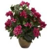 19 Inch Artificial Bougainvillea In Ceramic Vase -Artificial Trees Shop NEA2624 ZM 1