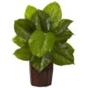 28 Inch Silk Large Leaf Philodendron Decorative Planter -Artificial Trees Shop NEA2627 ZM 1