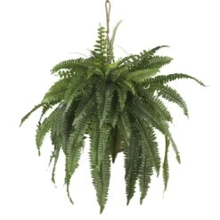 32 Inch Wide Artificial Large Boston Fern Hanging Basket