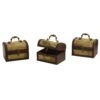 5 Inch Decorative Chest With Map (Set Of 3) -Artificial Trees Shop NEA2664 ZM 1