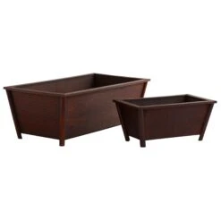 Two Different Sized Rectangle Planters (Set Of 2)
