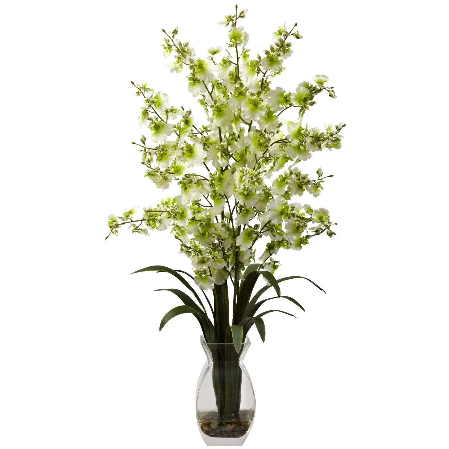 25 Inch Silk Dancing Lady Orchid Arrangement In Vase 3 25 Inch Silk Dancing Lady Orchid Arrangement In Vase