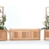 Cedar 5pc. Planter With Trellis 1 Cedar 5pc. Planter With Trellis -Artificial Trees Shop PL10U SET ZM 1