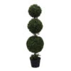 4 Foot UV Protected Boxwood Triple Ball Topiary: Potted -Artificial Trees Shop TP170748 front 1000
