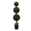 5 Foot UV Protected Boxwood Triple Ball Topiary: Potted -Artificial Trees Shop TP170760 front 1000
