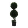 3 Foot UV Protected Cedar Double Ball Topiary: Potted -Artificial Trees Shop TP170836 front 1000