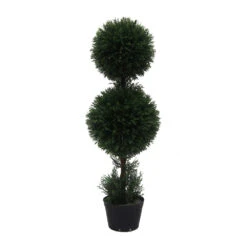 3 Foot UV Protected Cedar Double Ball Topiary: Potted