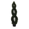 5 Foot UV Protected Boxwood Double Spiral Topiary: Potted