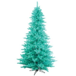 3 Foot Aqua Fir Tree: Aqua LEDs